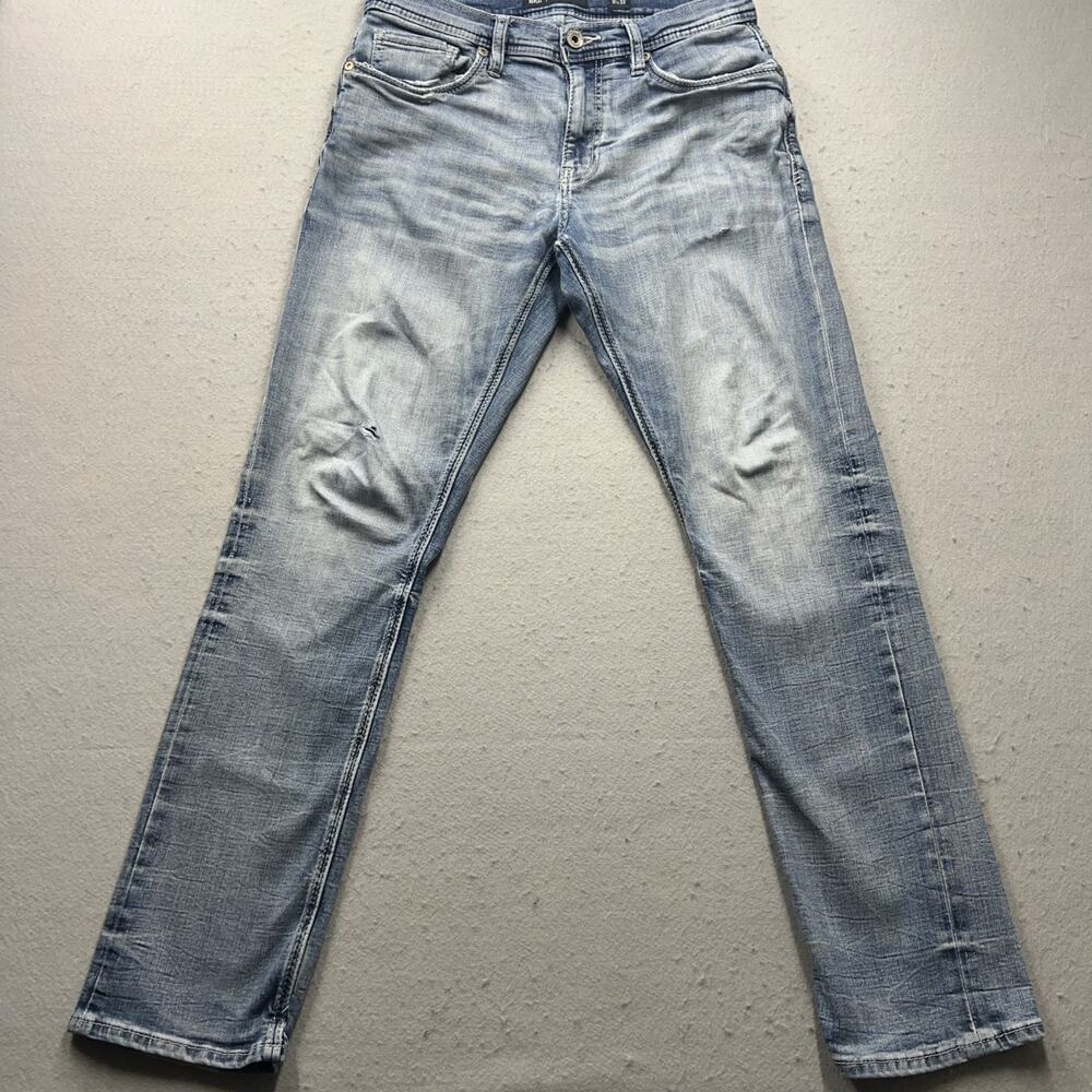 BKE Distressed Denim Jeans Jake Straight Size 31x32 Faded Worn In